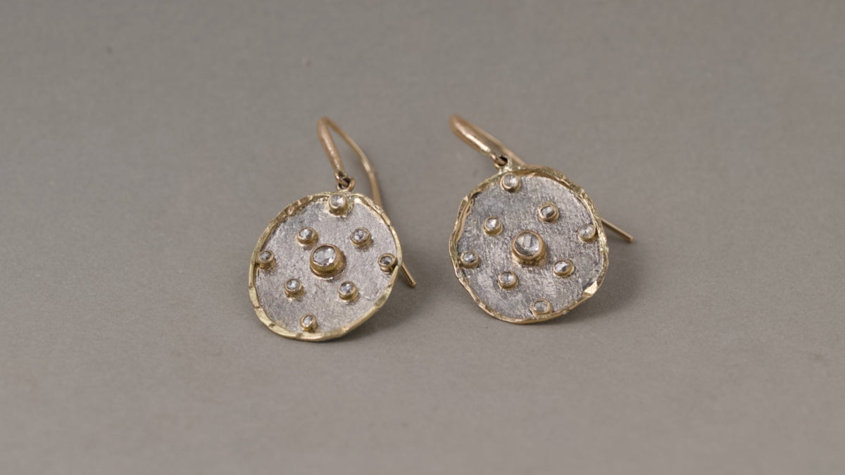 Natural diamond jewellery, the April birthstone, in 14ct gold by Vermilion Jewellery