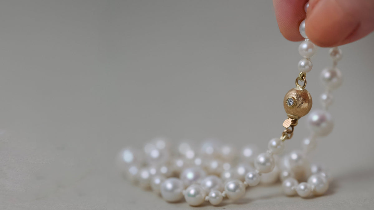 AK pearl necklace by Vermilion Jewellery