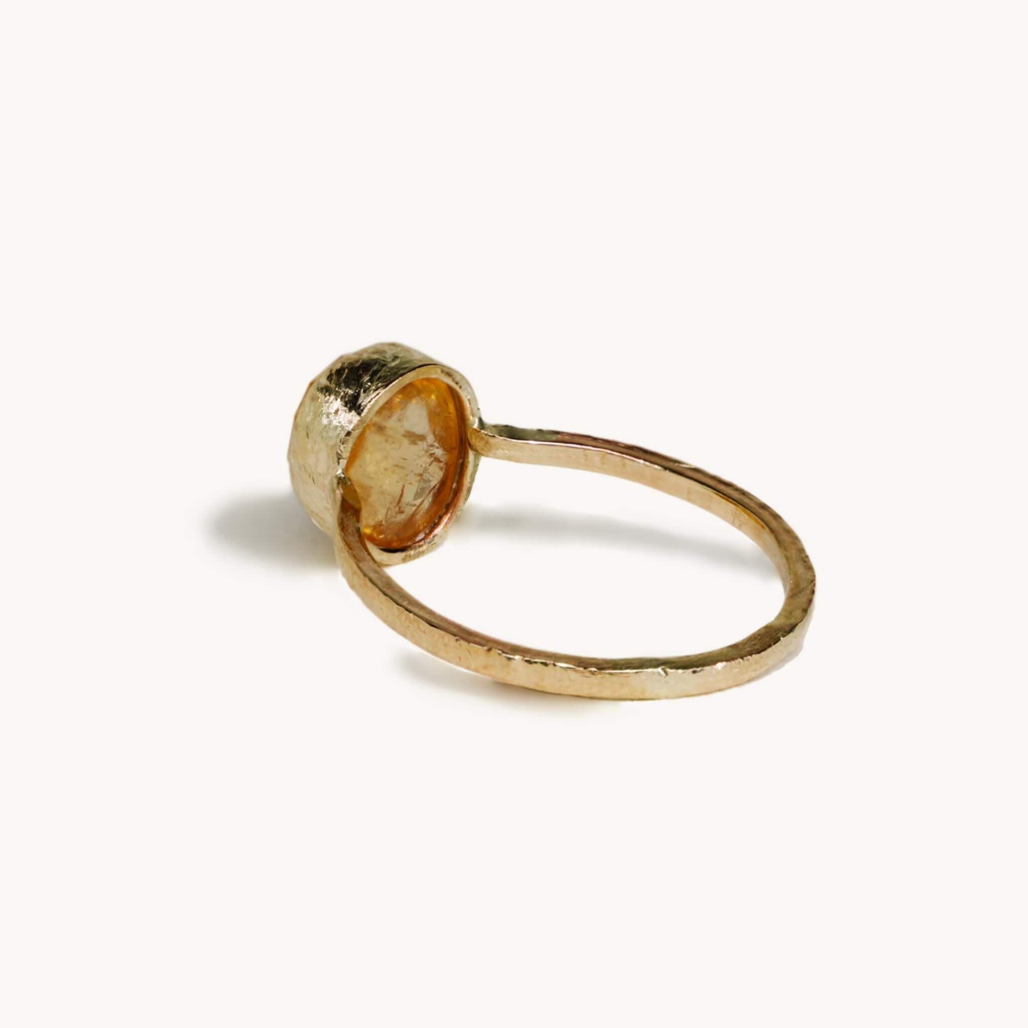 Imperial topaz ring back view