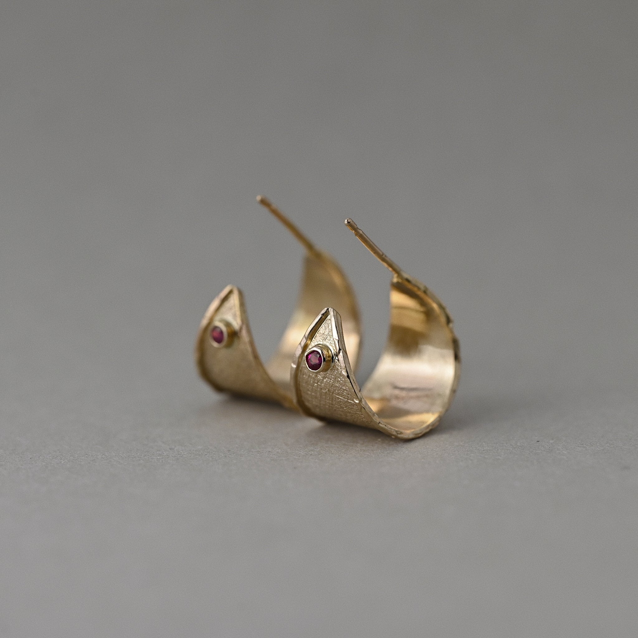 Oro 14ct Gold Hoop Earrings