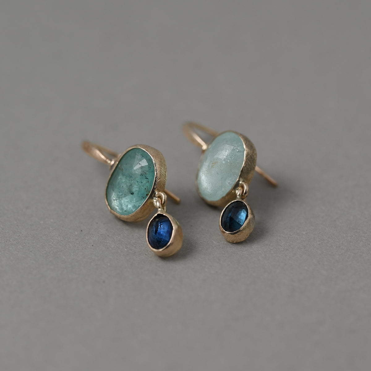Sera Paraíba Tourmaline Sapphire Earrings in solid 14ct gold