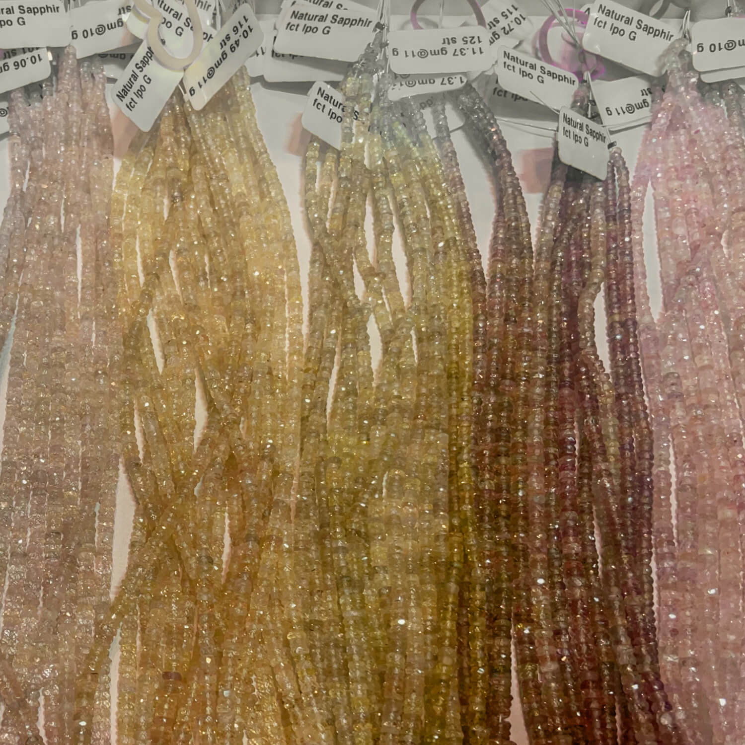 strands of sapphire gemstones