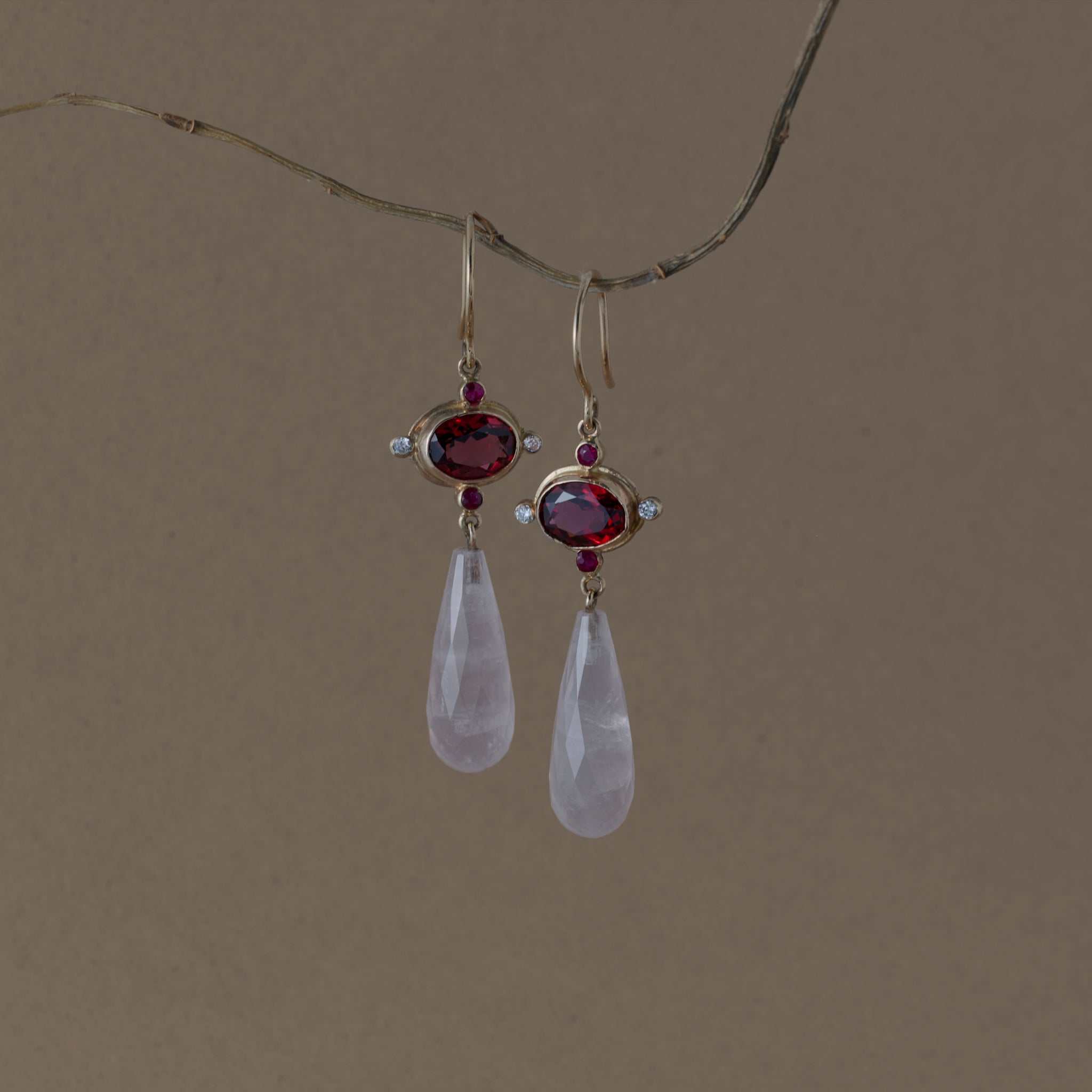 Sera Garnet Earrings