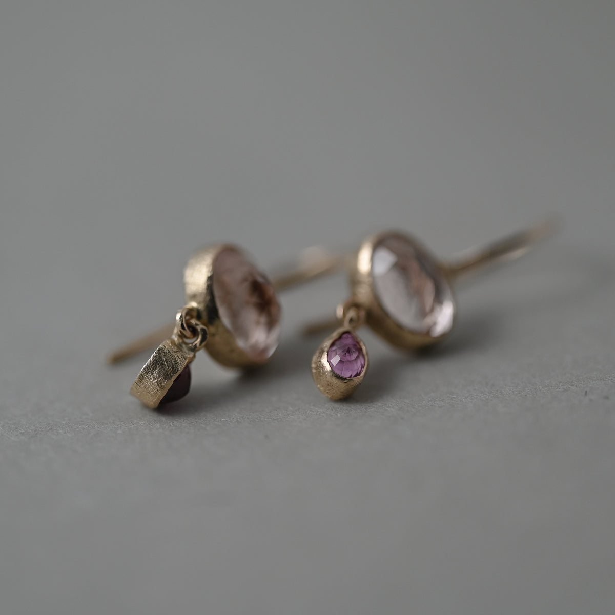 Sera Morganite Pink Ceylon Sapphire Earrings