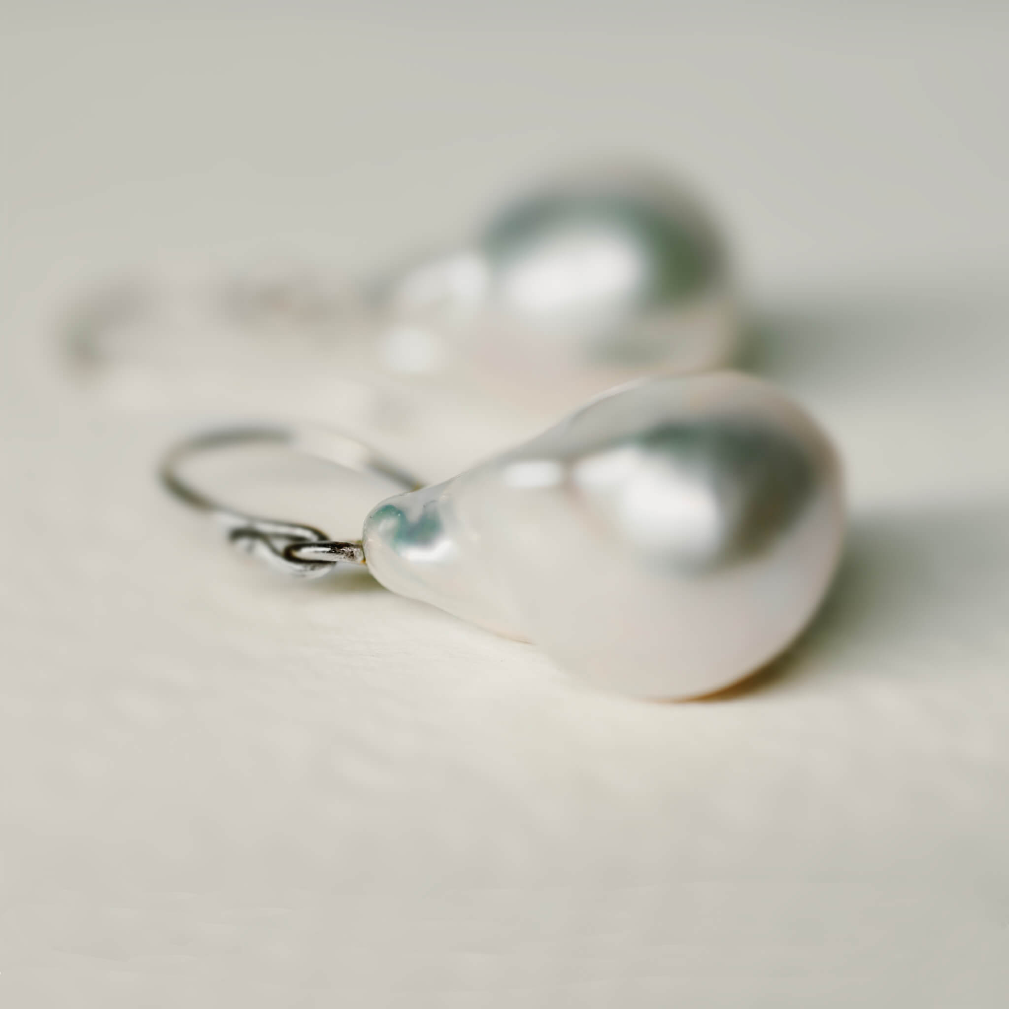 baroque pearls silver earrings