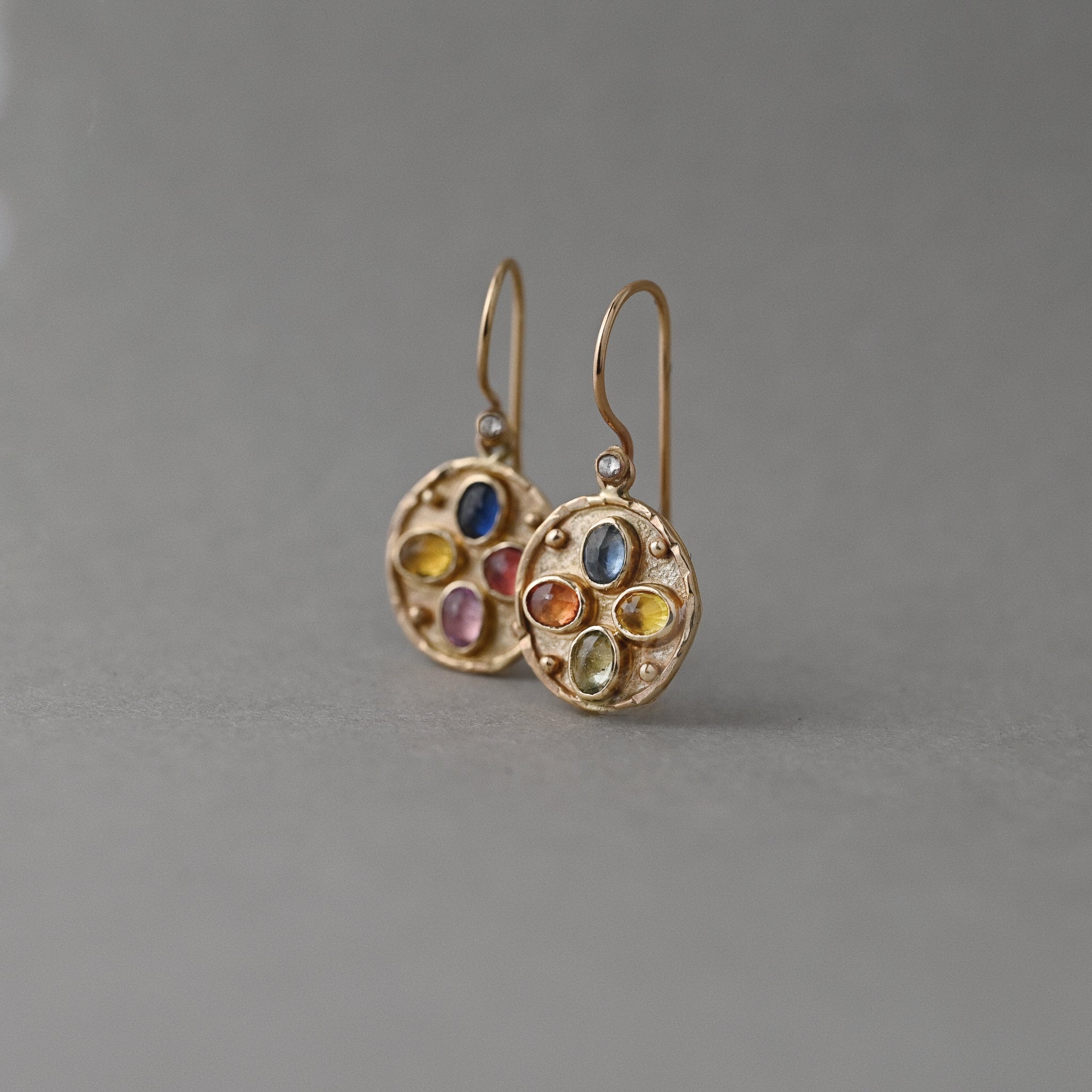 Florin Confetti Sapphire Diamond Earrings