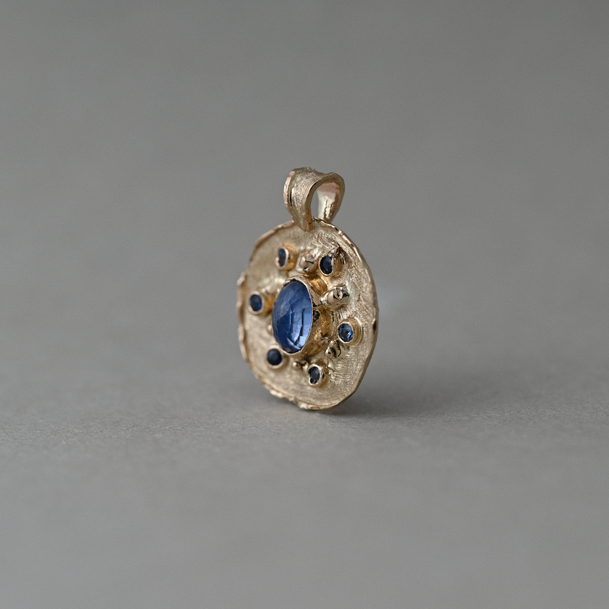 Florin Ceylon Blue Sapphire Medallion Necklace