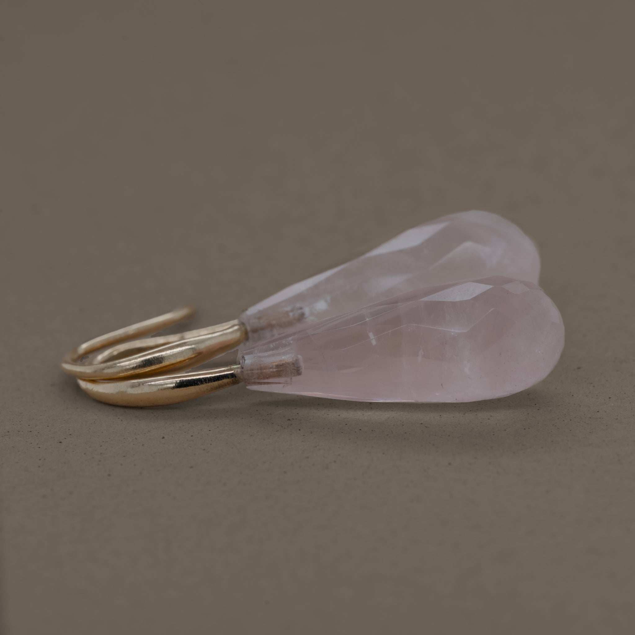 Rose Quartz Drop Earrings