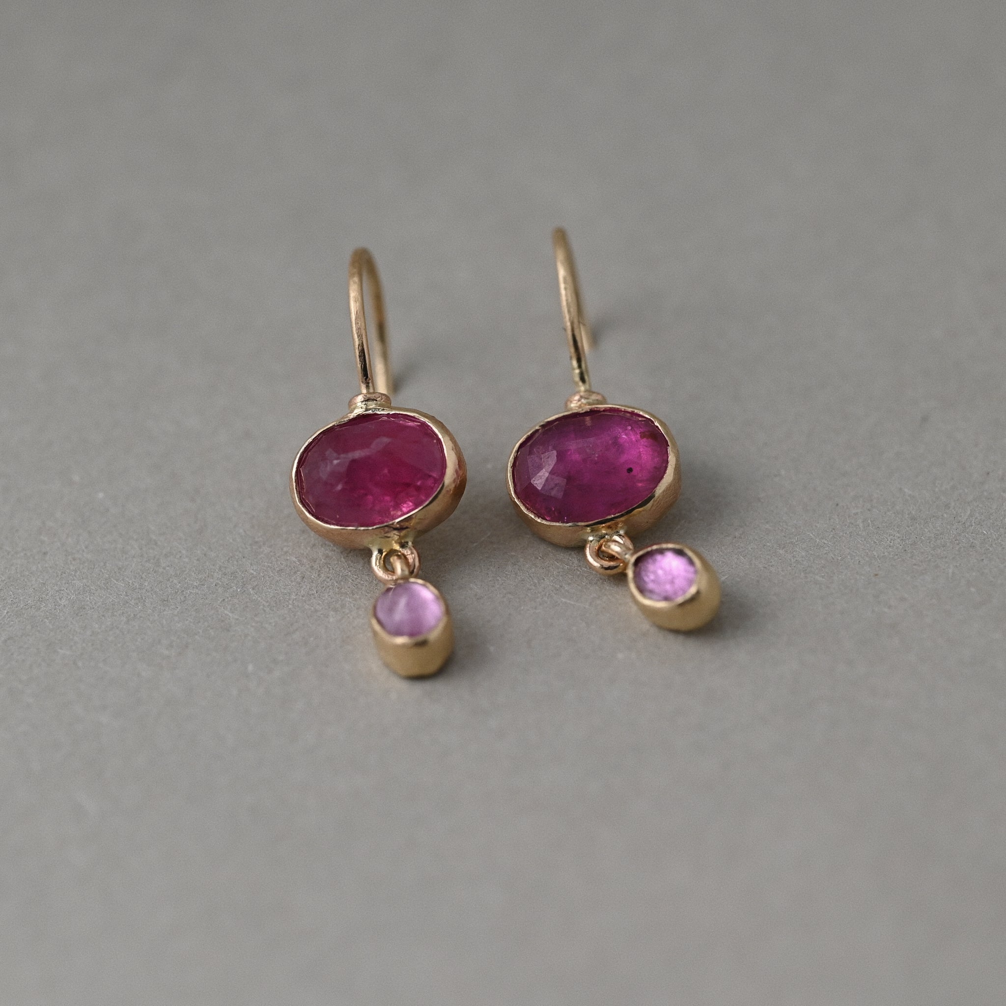 Sera Ruby Sapphire Earrings