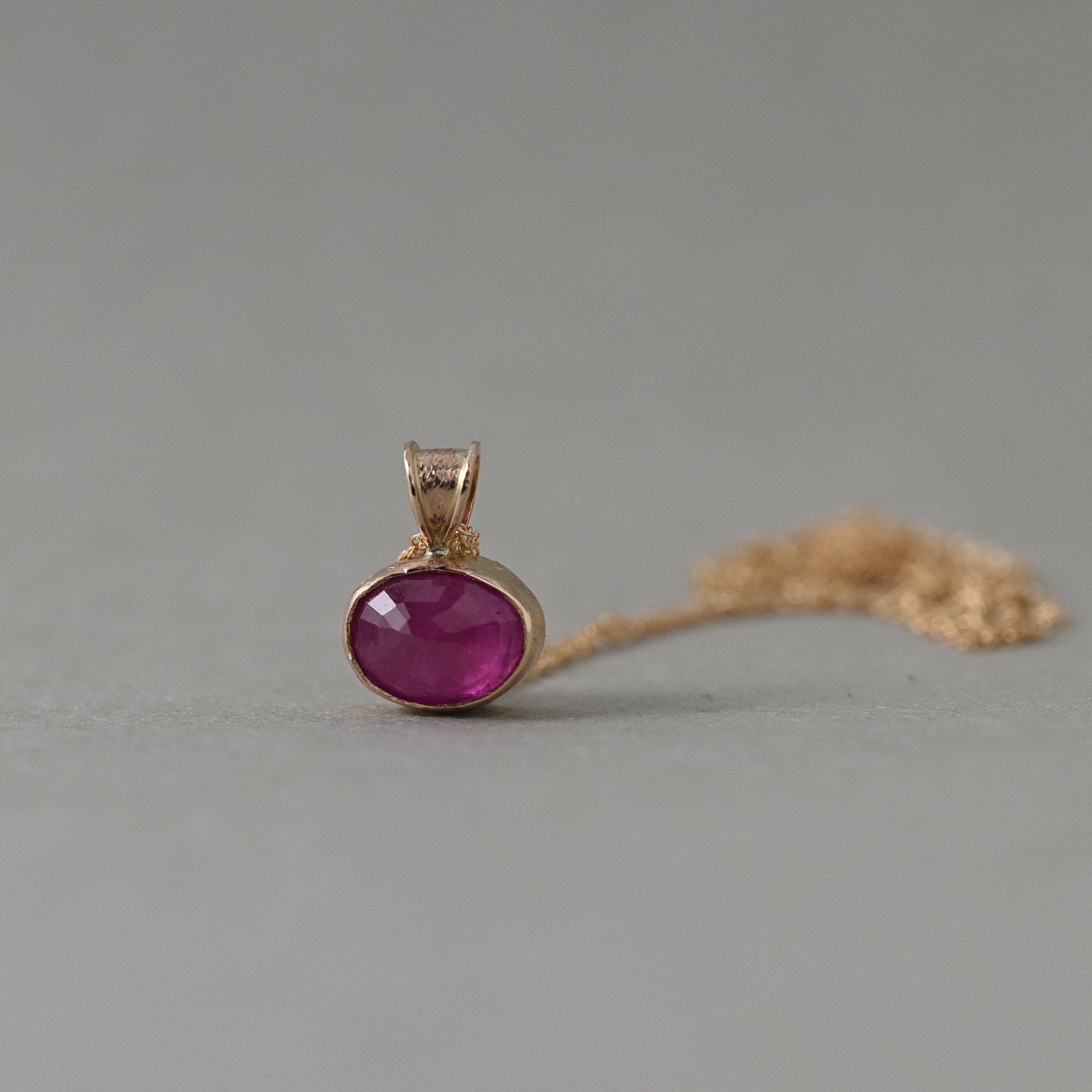 Uno Mozambique Ruby Pendant Necklace