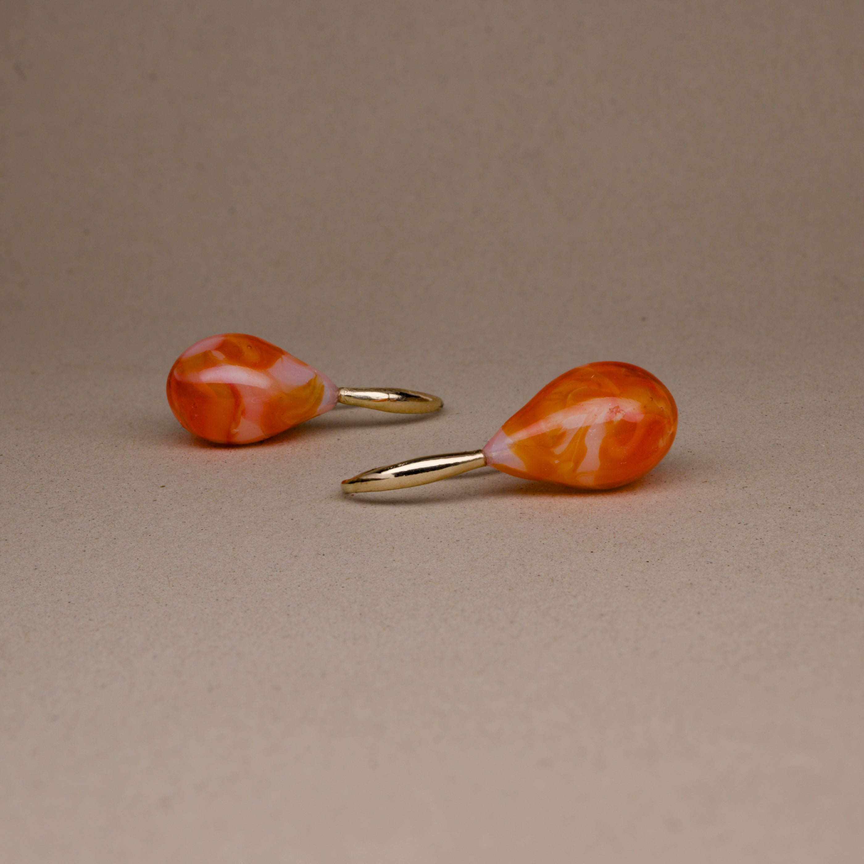 Bella Mandarin Murano Earrings 