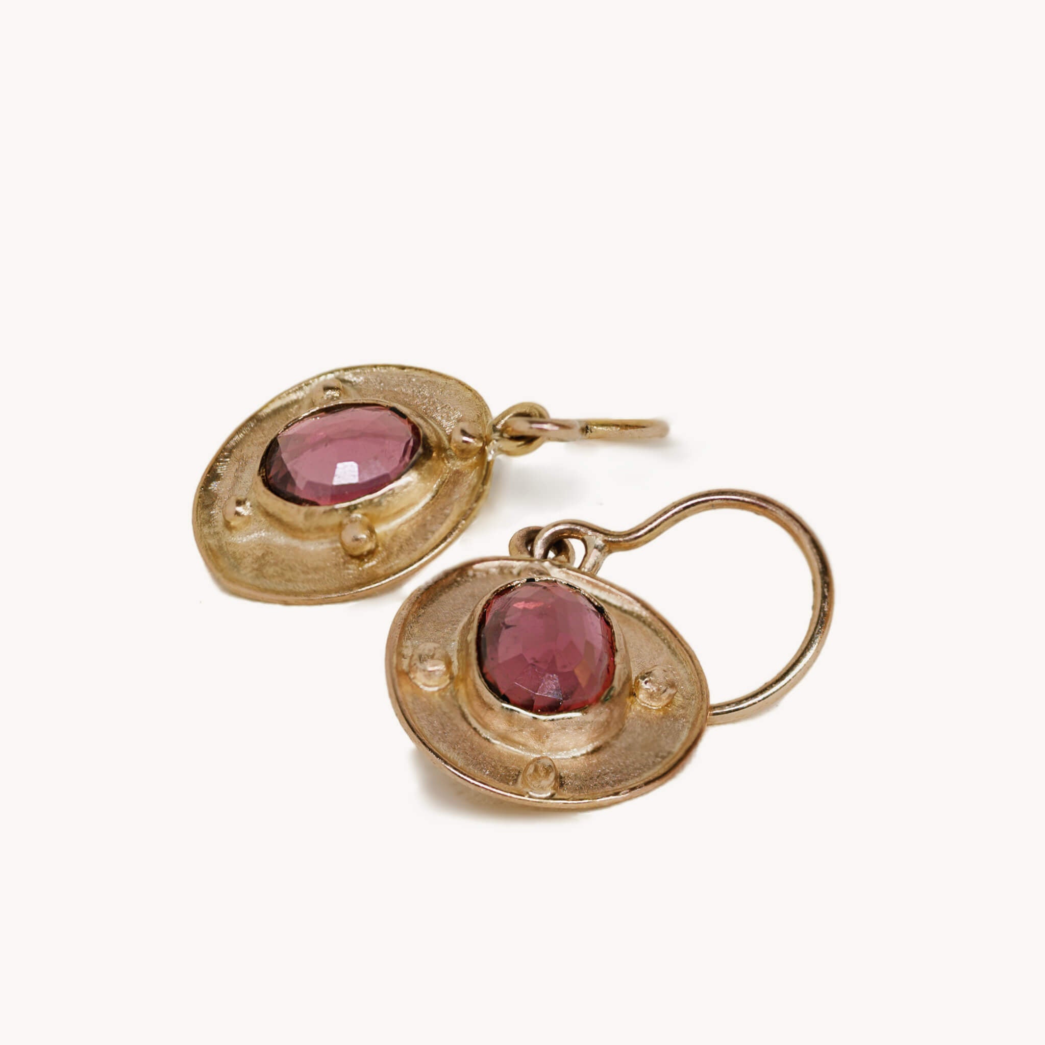 florin pink tourmaline earrings