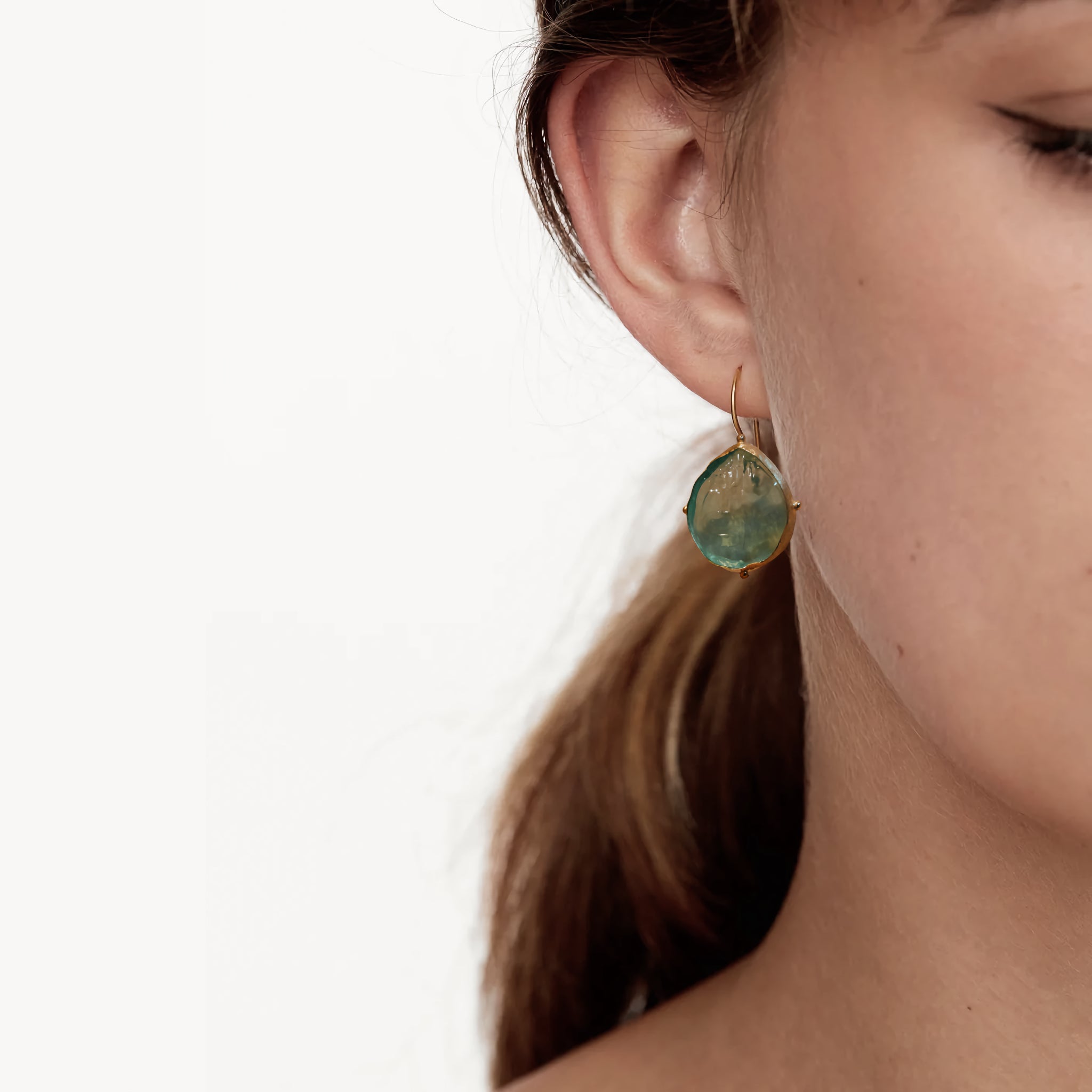 foglia verde earrings