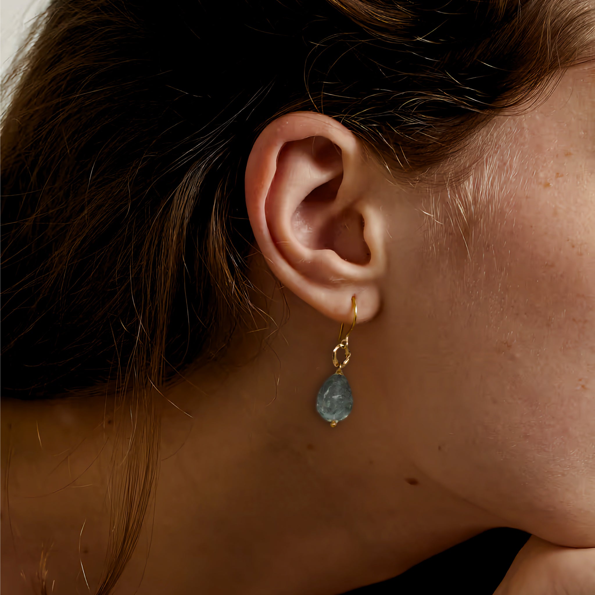 model oro aquamarine earring