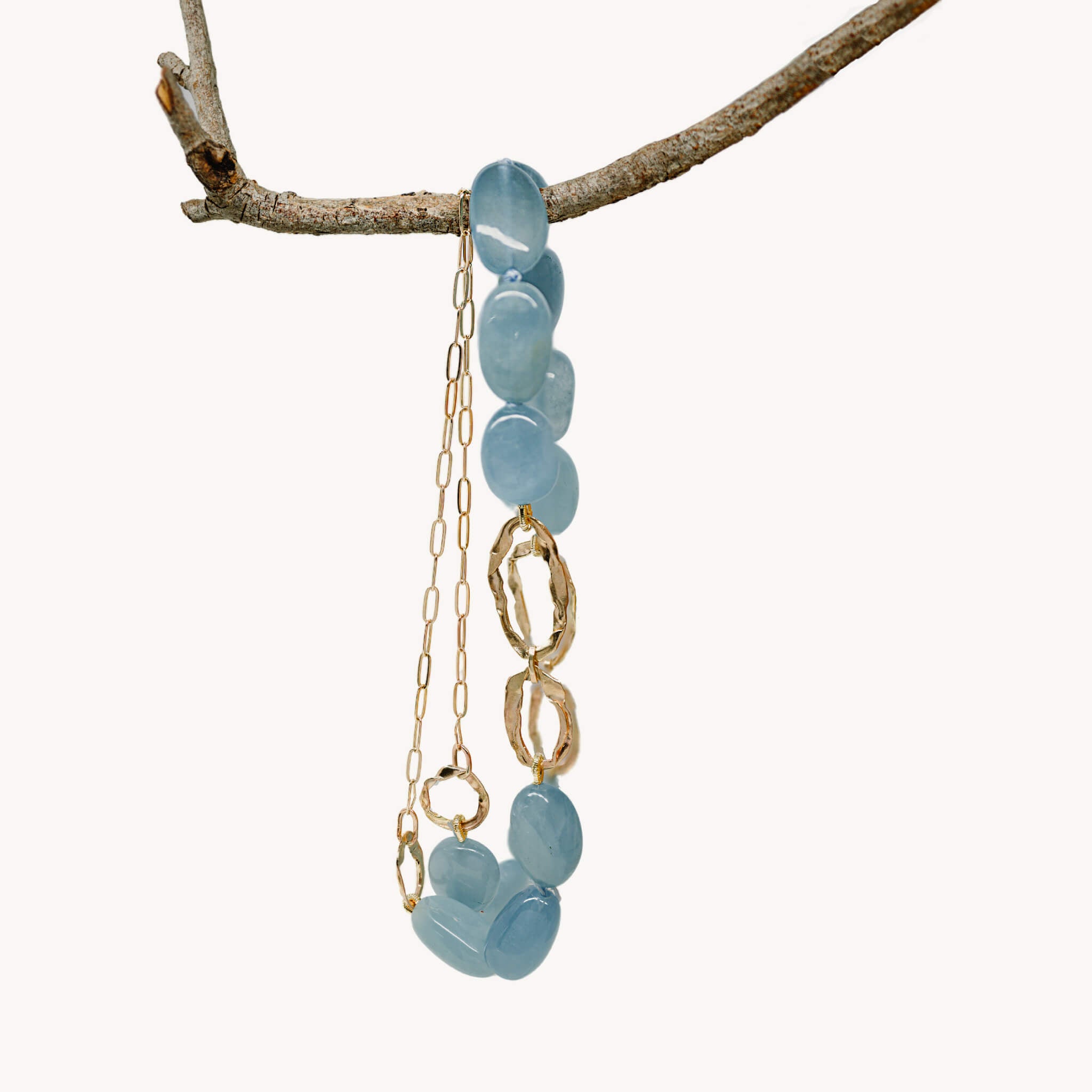 oro aquamarine necklace