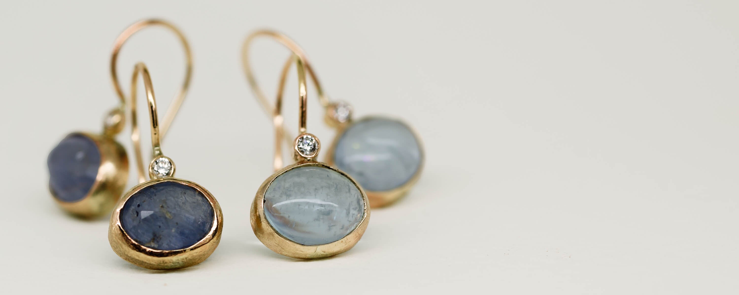 pero sapphire and aquamarine diamond earrings