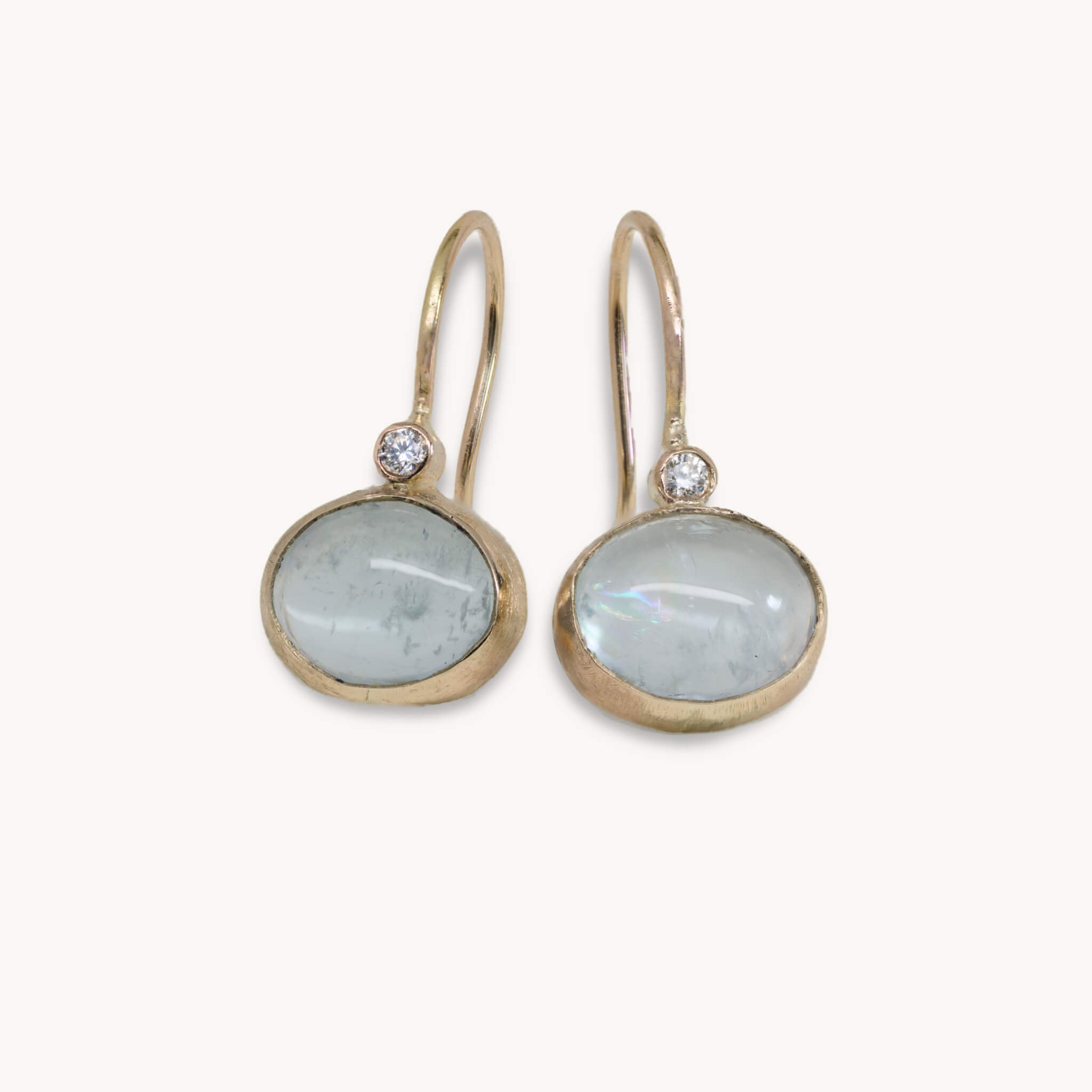 pero diamond aquamarine earrings