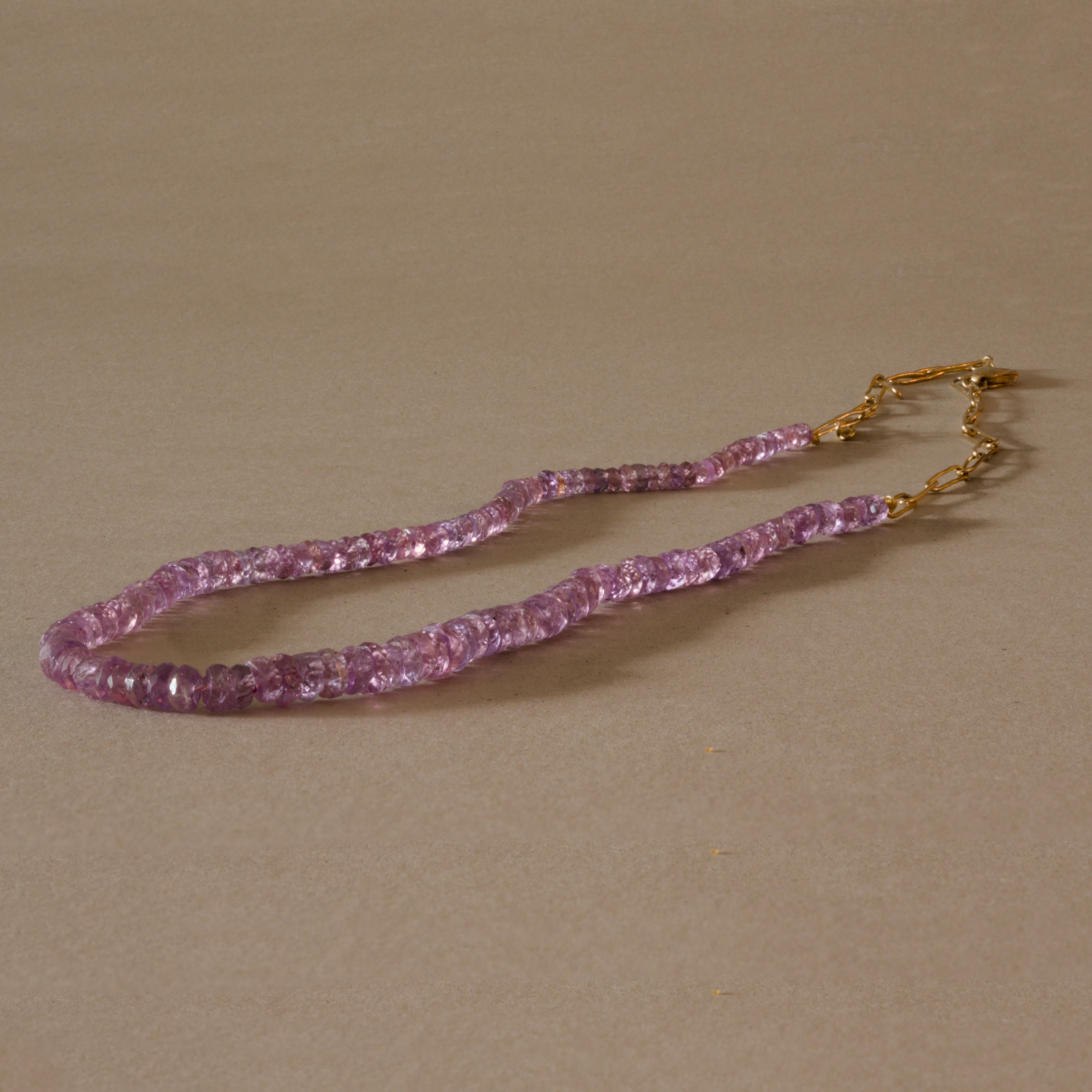 filo pink sapphire necklace