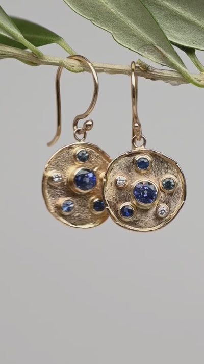 florin diamond sapphire earring