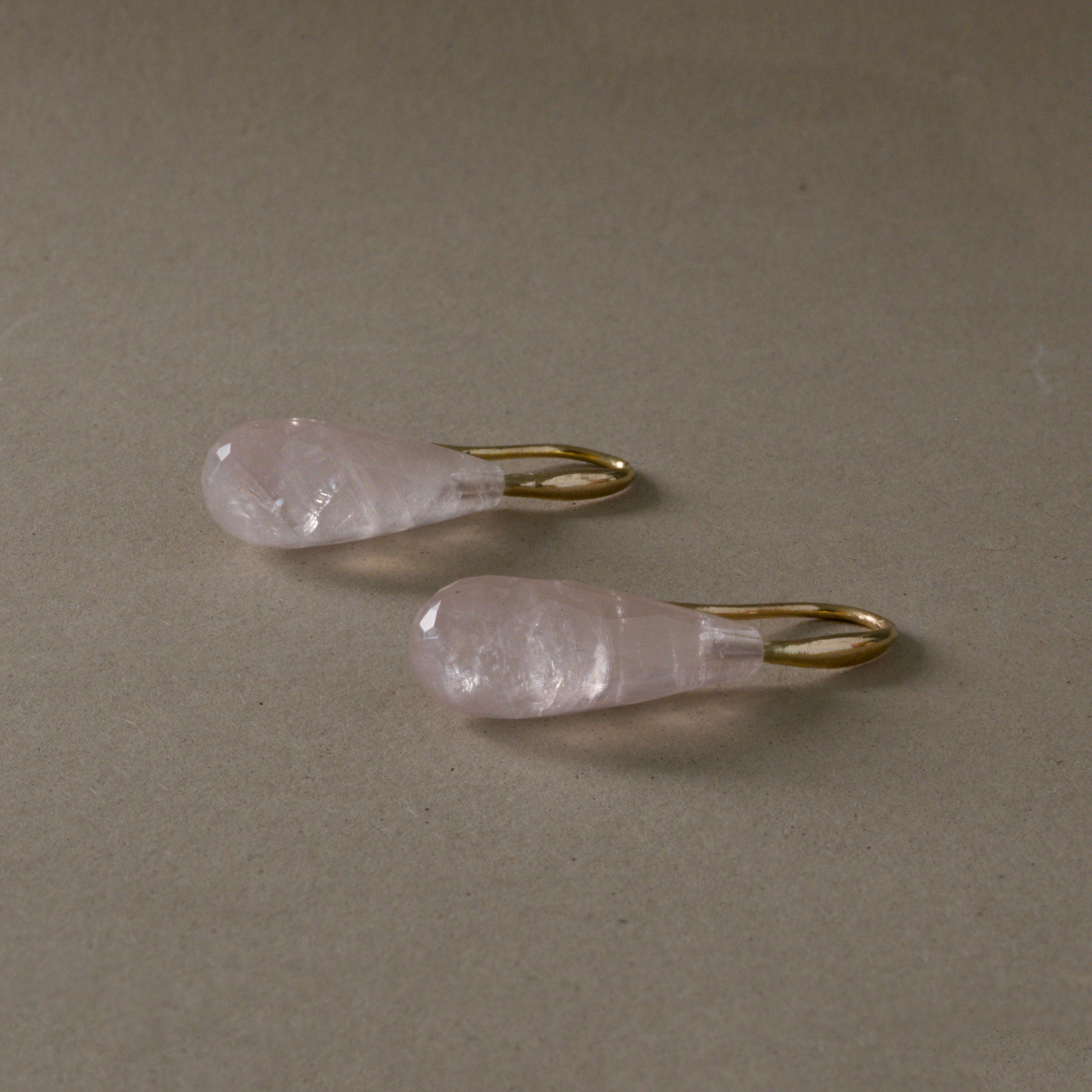 rose quartz earrings