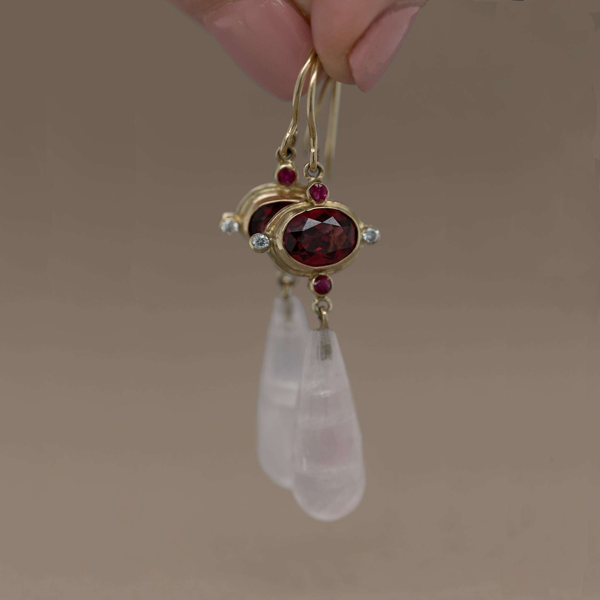 Sera Garnet Earrings